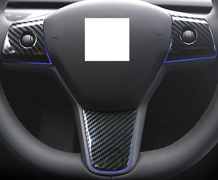 Для Tesla модель 3 ABS хром рулевая панель Крышка ободок отделка вставка значок литьевая гарнитура