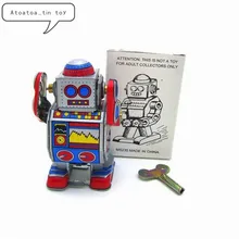 Винтаж Ретро робот коллекция оловянные игрушки классические маленькие роботы заводные оловянные игрушки для взрослых детей коллекционный подарок
