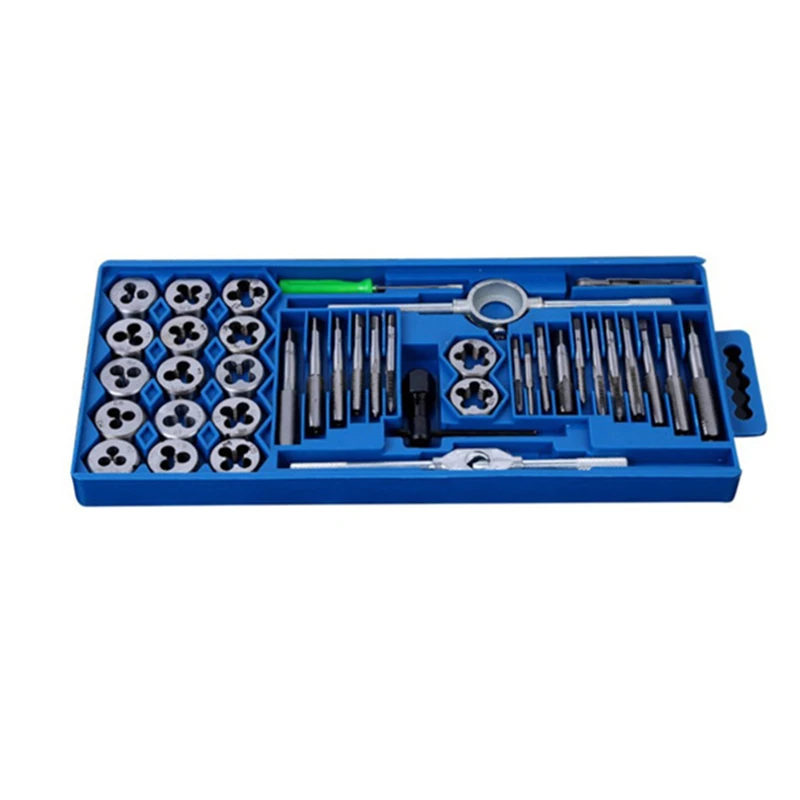 

40pcs/Set Metric Tap Wrench Tip And Die Set M3-M12 Screw Thread Metric Plugs Taps Nut Bolt Alloy Metal Hand Tools