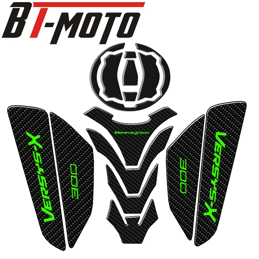 

Motorcycle 3D carbon fiber Gas Fuel Oil Tank Cap Cover Pad Protector Decals Sticker for Kawasaki Ninja Z650 Z900 Versys X300