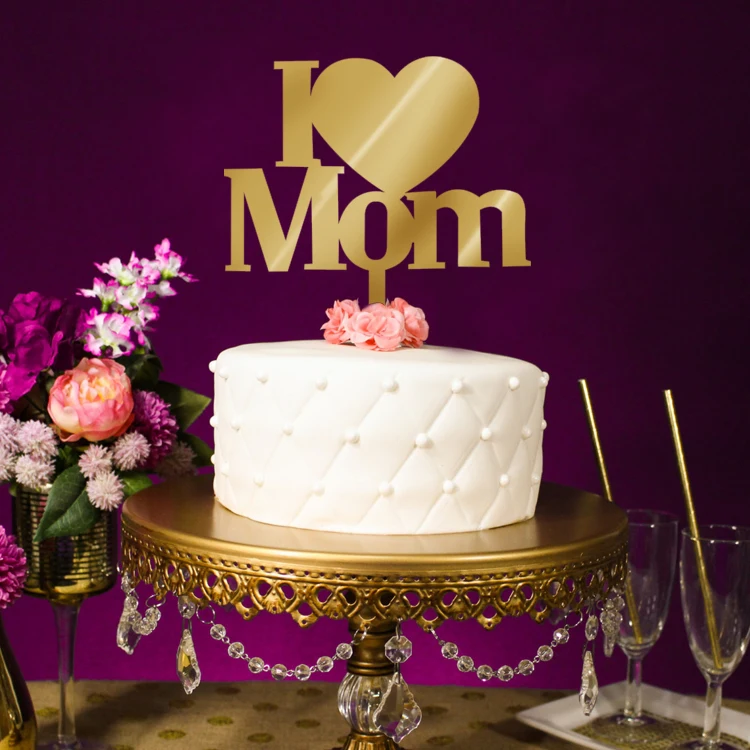 100pcs/lot Creative mother's day design cake inserted card Cake Topper Party Cake Decorations