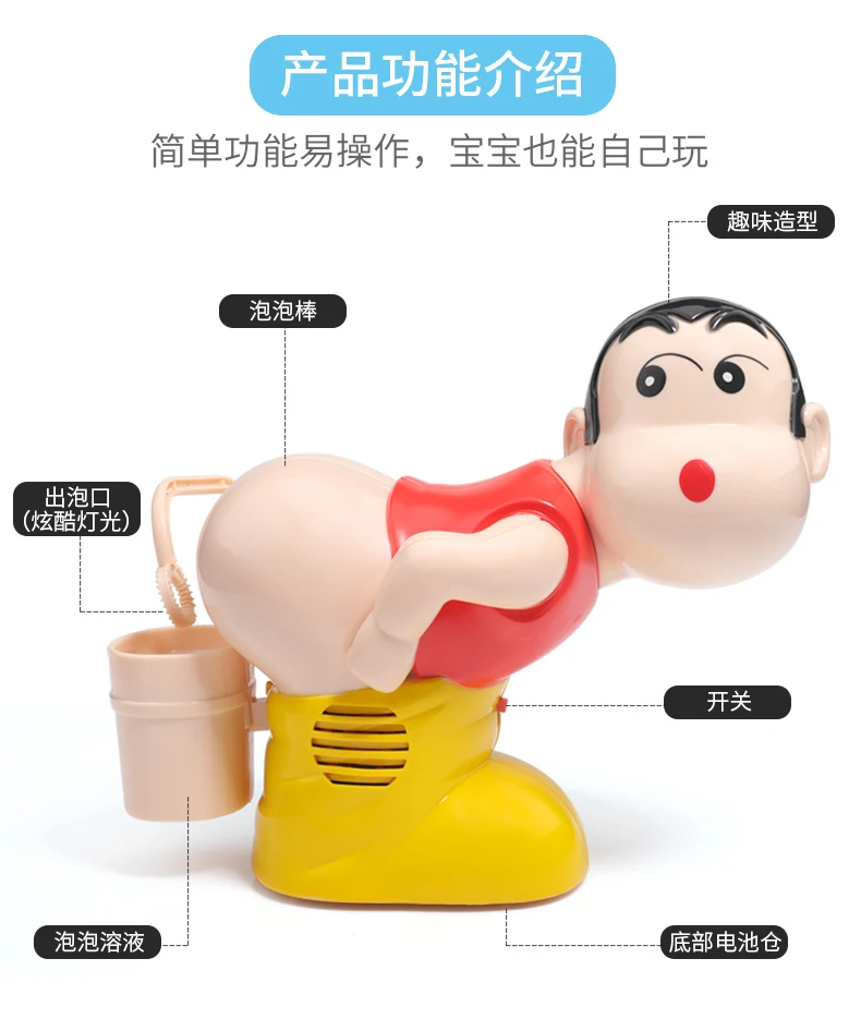 Трикл того же типа сетки красный Xiaoxin пердит смешной полностью автоматический пузырьковый дуя машина с музыкой детские игрушки