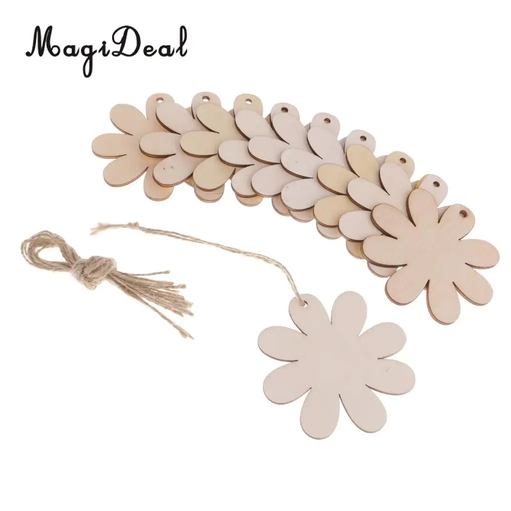 10pcs Unfinished Blank Tree Pendents Easter Egg Gecko Flower Beetle Mushroom Owl Hanging Gift Wooden Tags