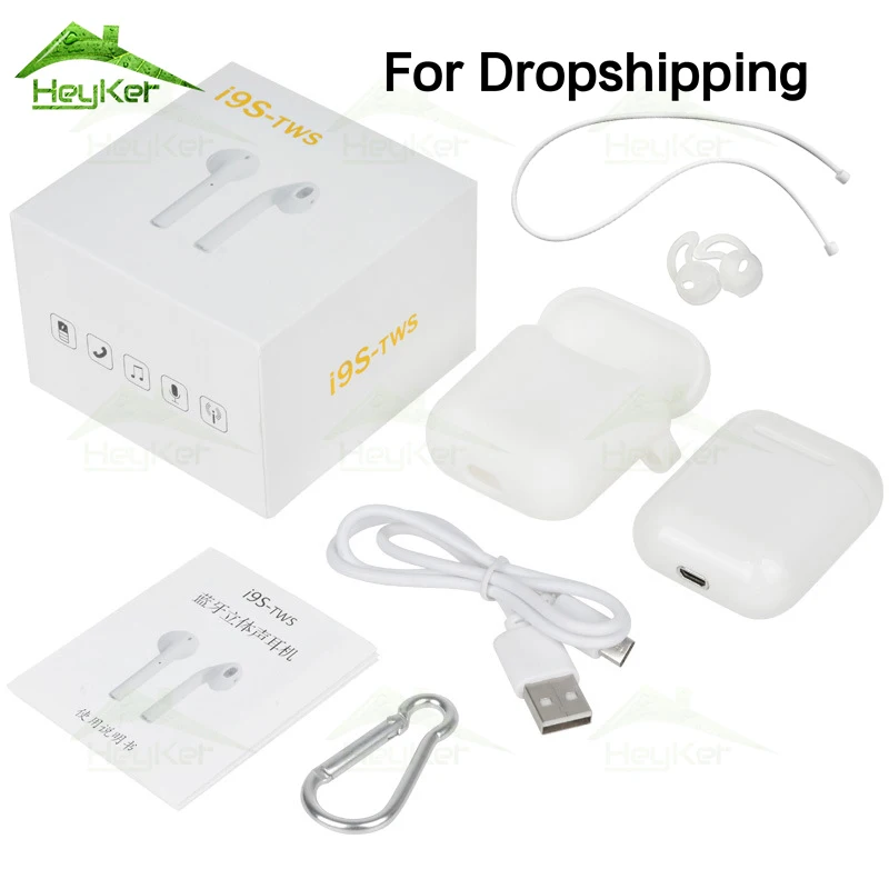 I9S TWS Wireless Earphone Portable Bluetooth Headset Invisible Earbud for iPhone X 8 7 Mobile Android Air pods Xiaomi Headphone