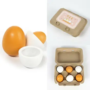 

Easter Baby Kid Wooden Eggs Yolk Pretend Play Preschool Kitchen Food Cooking Toy