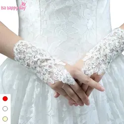 Новый 1 пара Недорогие свадебные аксессуары для невесты свадебное платье перчатки выступление студия поставки кристалл barato Свадебные