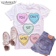YEMUSEED 2016 новинка BFF Jazrox Топ Белый Лучшие Друзья Милая футболка с