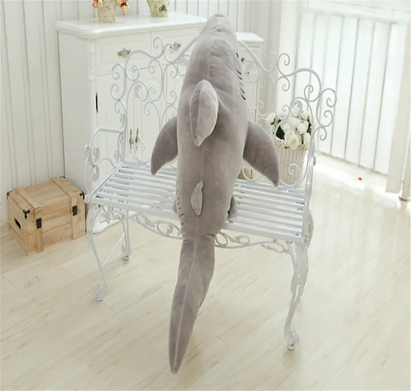 plush gray shark toy 120cm2