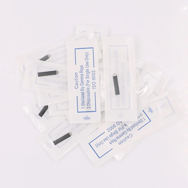 Agulhas da Tatuagem dos Pces Esterilizado para as Lâminas Permanentes da Composição Preto Forma 14 Pinos Flex Dicas Sobrancelha Olho Microblading Supplie 100 u 0.18mm 5 High Quality Beleza e saúde
