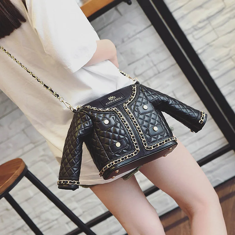 Fahsion Women Chains Shoulder Bags Clothes Shape Female Exquisite PU Handbag Lady Travel Casual Crossbody Vacation Tote SS3433 (11)