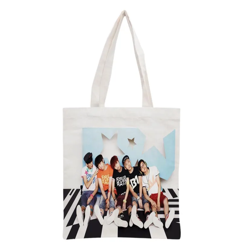 

Handbag Korea-Pop B1A4 printing canvas tote bag Reusable Foldable Canvas Women Bags 30x35cm custom your image