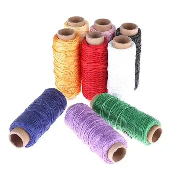 

10pcs Waxed Sewing Threads 50m 150D Flat Durable Strong Bounded Nylon Leather Sewing Thread for Craft Repair Shoes Sewing Tools