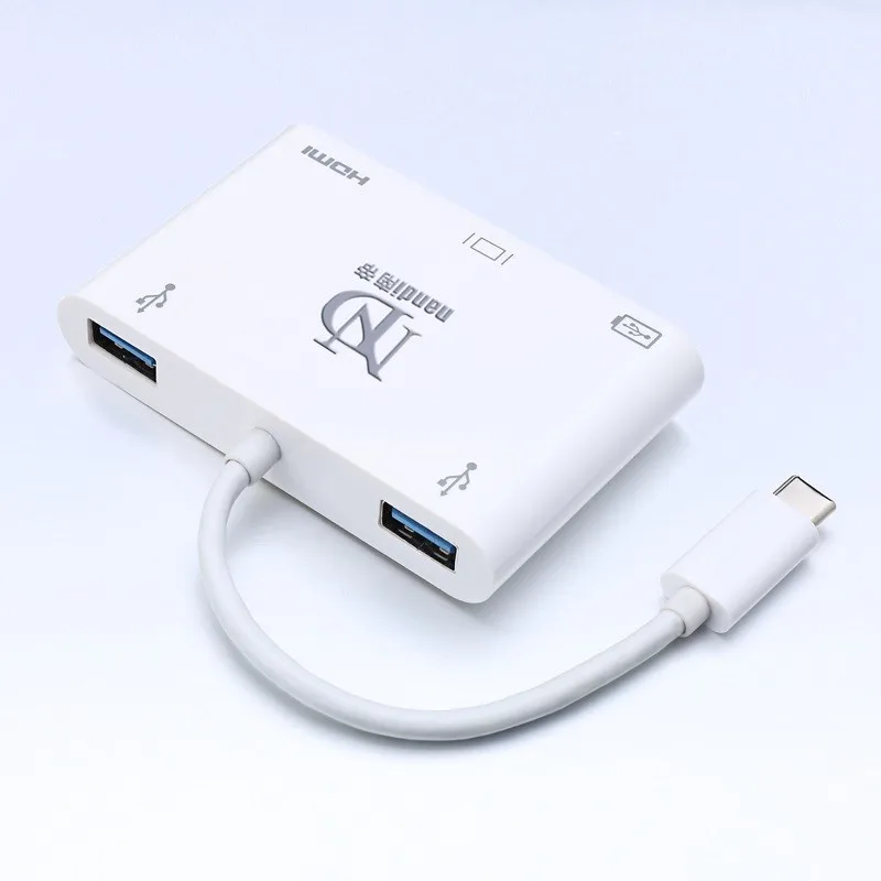  USB3.1 Type-C to HDMI VGA Adapter converter USB3.0 usbc 5in1 Hub Thunderbolt3 Port Compatible Cable