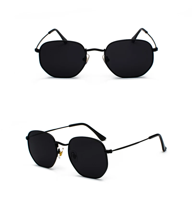 Kachawoo,, 6 шт., винтажные золотые солнцезащитные очки для мужчин, Квадратная Металлическая оправа, коричневые, черные, маленькие солнцезащитные очки, женские, унисекс, Летний стиль