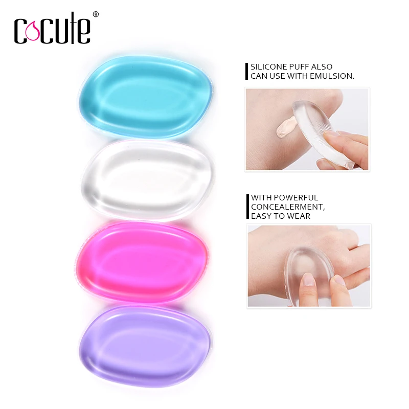 

Cocue 1pc Jelly Silisponge Makeup Powder Puff Clear Silicone Cosmetic Sponge Face Foundation BB Cream New Tool