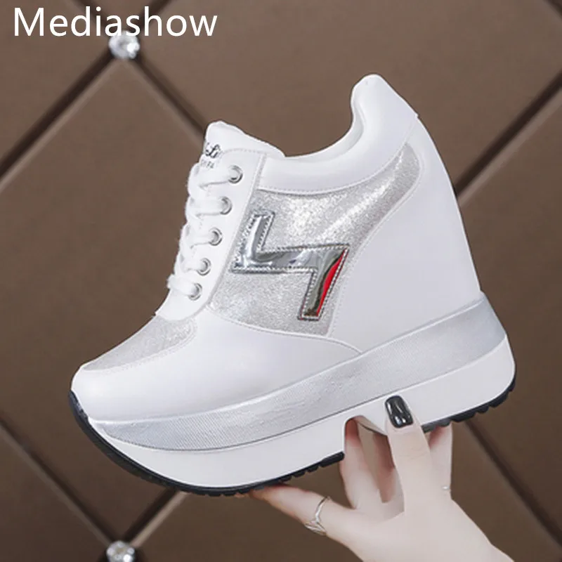 

Women Sneakers Fashion Women Height Increasing Breathable Lace-Up Wedges Sneakers Platform Shoes Canvas Woman Casual Shoes