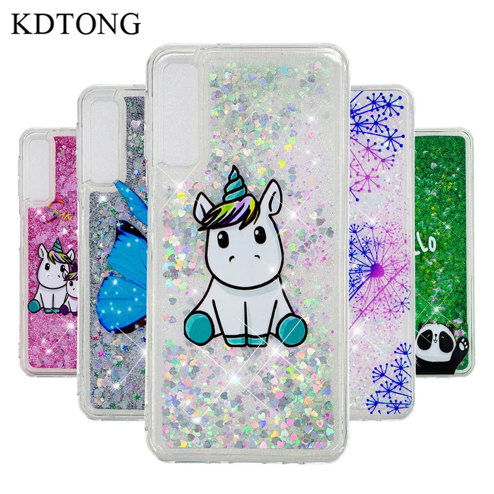 Phone Case For Samsung Galaxy A50 A70 A10 A20 A30 Case Glitter Liquid Soft Silicone Cover For Galaxy A60 A50 A30 Case Cover Capa