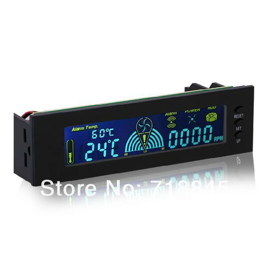 

STW5023 5.25inch 12V PC Computer Fan Controller 3 Fan Speed Controller Temperature Sensor LCD Digital Display Front Panel for PC