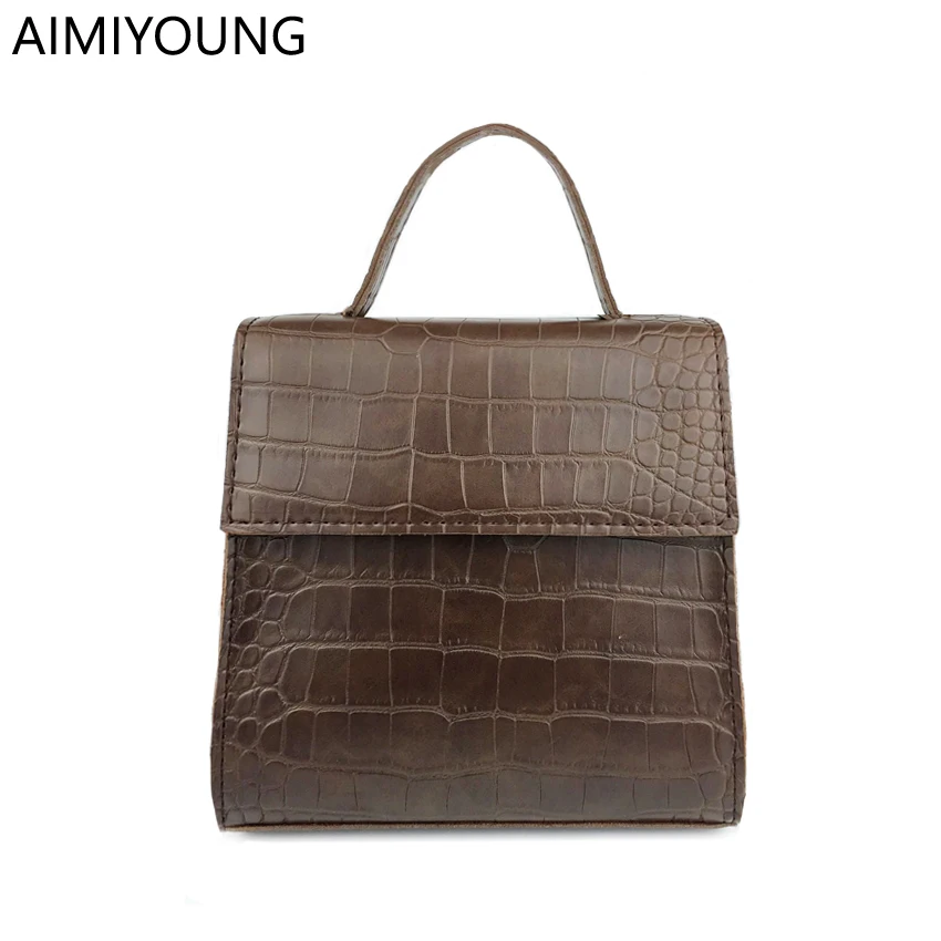 

AIMIYOUNG Women Leather Handbags Alligator Ladies Tote Crossbody Bags For Women Messenger Bags Small Shoulder Bag Bolsa Feminina