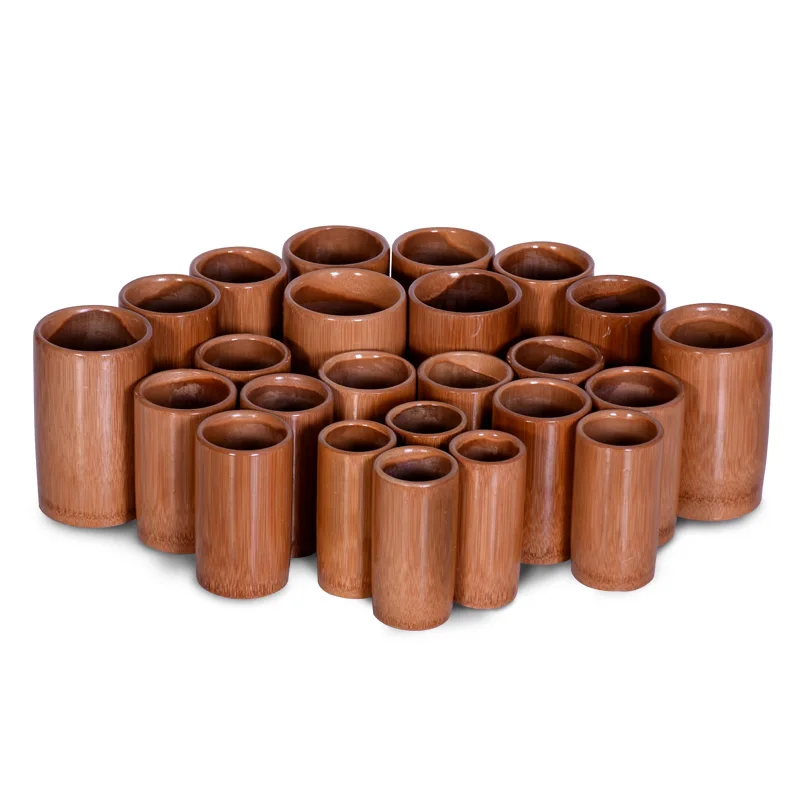 

Traditional Chinese Carbonized Bamboo Suction Cups Acupuncture Massage Jar Fire Cupping Set Body Therapy Cellulite Kit S M L