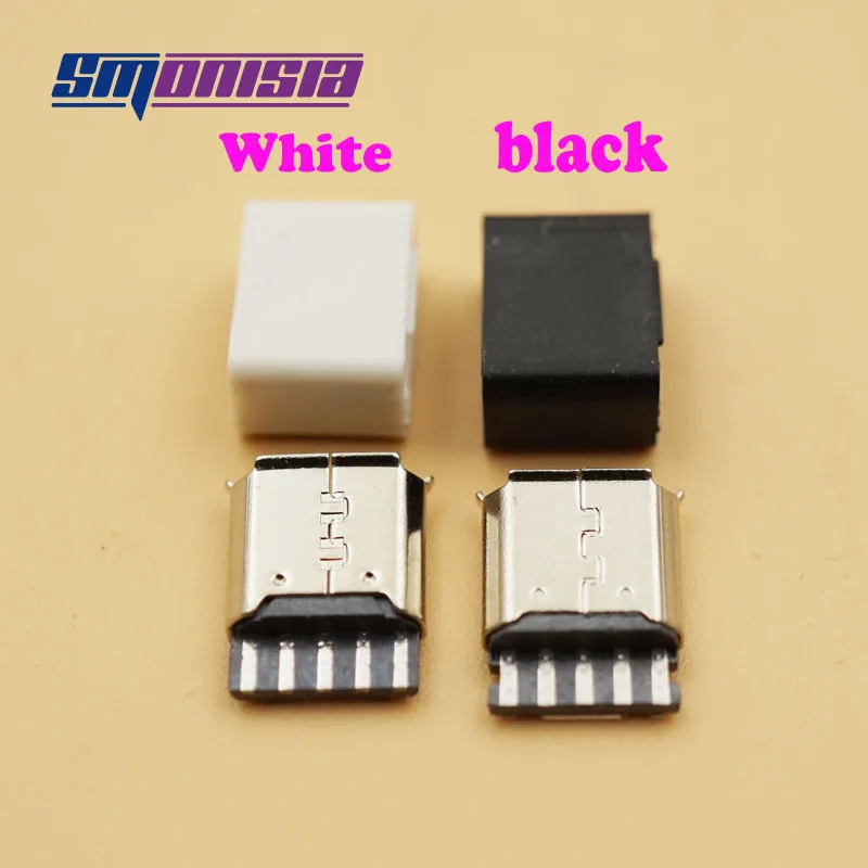 

Smonisia 20pcs DIY Micro USB 2.0 B type Female 5 Pin Socket Solder Type Assembly Adapter Connector With plastic shell