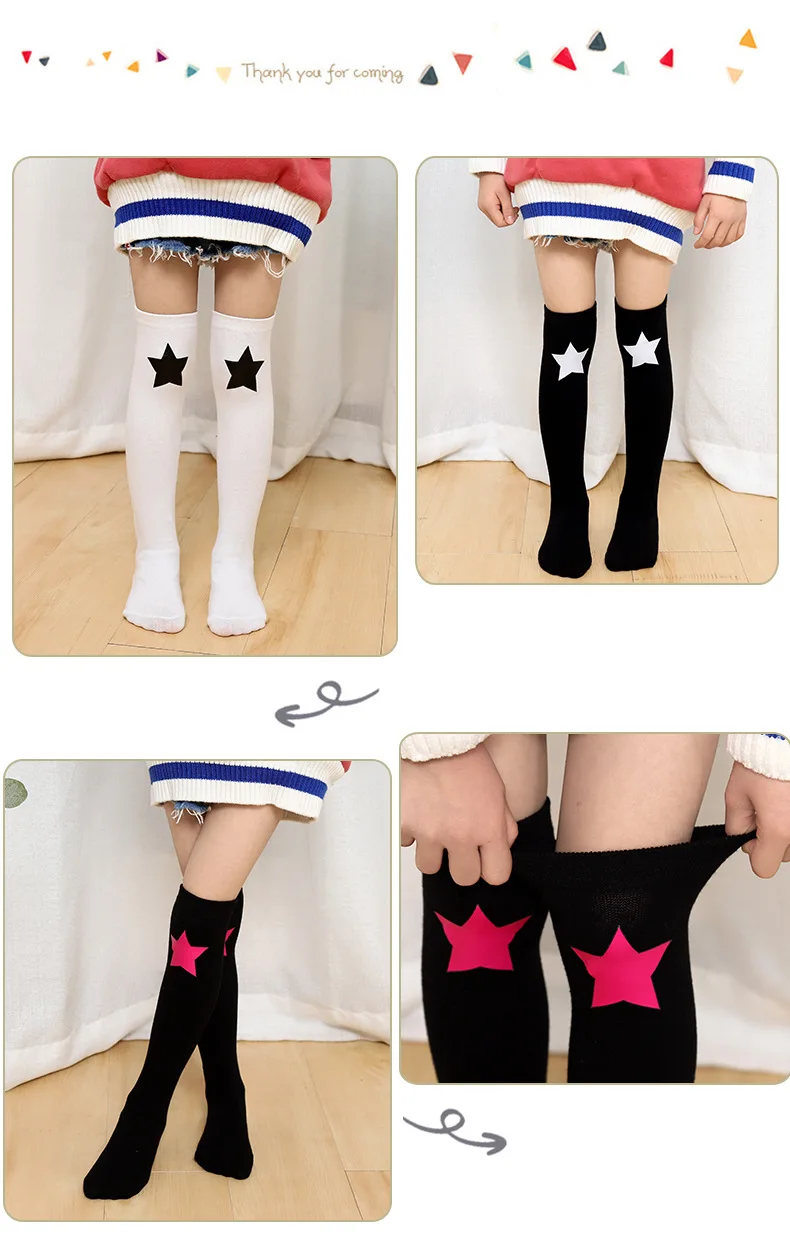 Kids Knee High Socks School White Socks Skate Children Baby Long Tube Leg Warm Girls Boys Football Stripes Cotton Sports