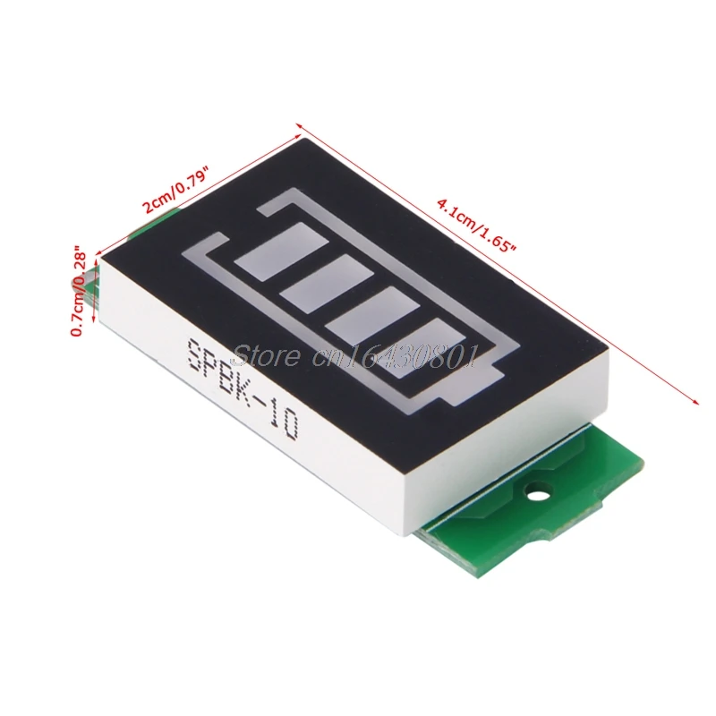 1S одиночный индикатор емкости литиевой батареи 3,7 в 4,2 в синий дисплей тестер заряда батареи для электромобиля Li-po Li-ion