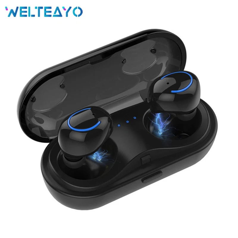 

WELTEAYO Q18 Wireless Headset Bluetooth TWS Earphone Invisible True Stereo Headphone Sport Gaming Earbuds With Mic For Phones
