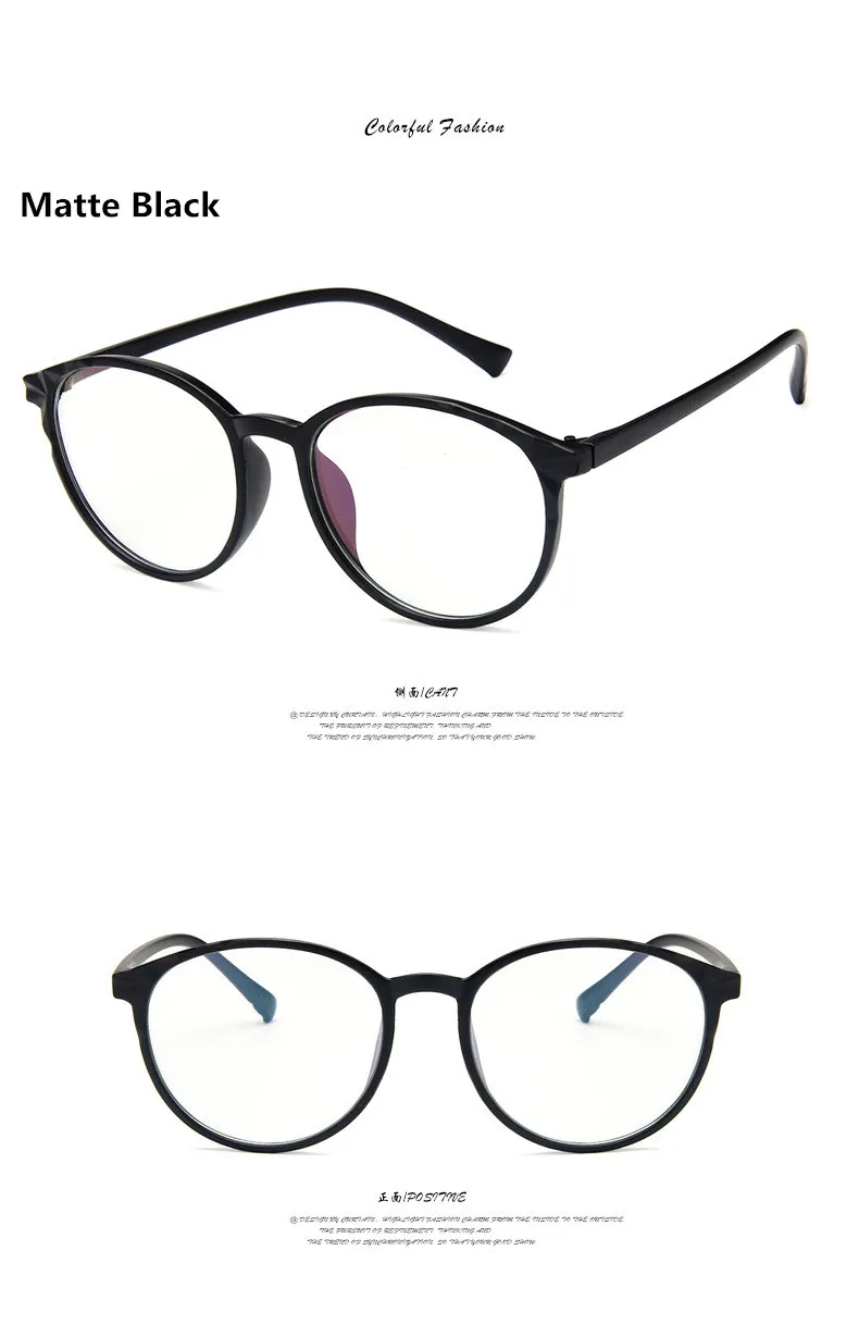 BOYEDA модные Винтаж круглые очки женские очки Пластик Прозрачный Рамка для Для женщин очки для чтения Mirro
