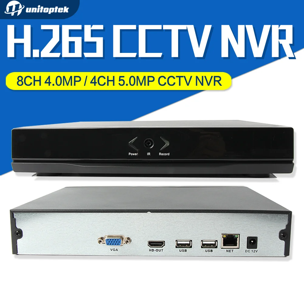 4Ch 5MP/ 8Ch 4MP/ 16Ch 960P Onvif HD Digital 8CH H.265 CCTV NVR Security Max 4K Output P2P Cloud Onvif Mobile APP View XMEye
