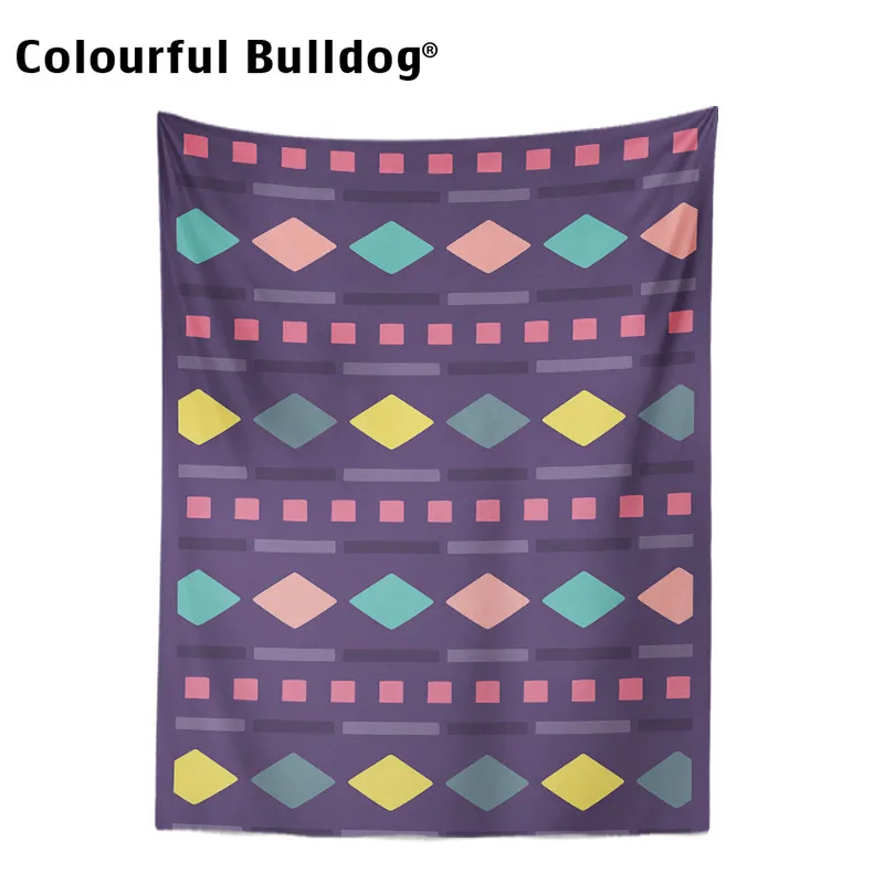 Télécharger gratuitement Images Tapisseries Murales Geometriques Bohrmien Colorees Bleu Rose Jaune le plus cool par