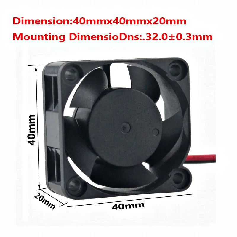 Rolamento de Esferas Ventilador sem Escova da cc Centímetros de Refrigeração do Dissipador de Calor Peças Gdstime Pequeno 40mm x 20mm 4 Radiador 40x40mm Refrigerador Computador 4020 5 12 v - Imagem 6