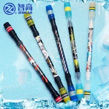 Zhigao V7-5028 girando caneta concurso contas de aço caneta girando pode escrever iq exercício cor aleatória 1 peça