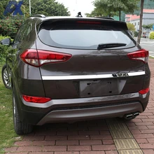 Couvercle de poignée de porte de coffre arrière chromé, garniture de porte arrière, moulage de style inoxydable, Hyundai Tucson 2015 2016 2017 2018