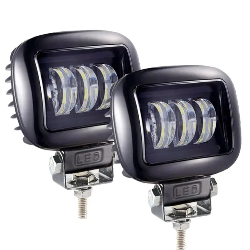 Buy 6D Lens 5 Inch Round Square Led Work Light 12V For Car SUV Trucks 4x4 Offroad Motorcycle Auto Working Driving Lights