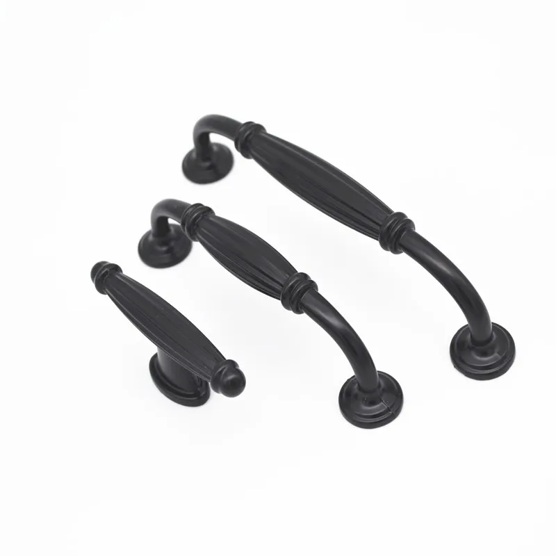 Black Zinc Alloy Handles for Furniture Cabinet Knobs and Handles Drawer Knobs Kitchen Handles Cabinet Pulls Cupboard Knobs