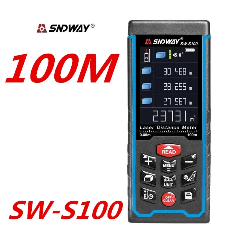 Laser rangefinder distance meter Range Finder Rechargeabel USB 100M 70M 50M Measure Angel MultiDirection electronic Level bubble