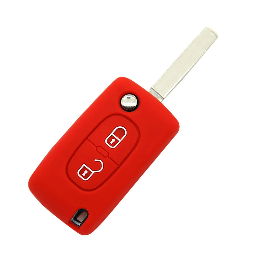 2 кнопки автомобиля дистанционного Флип брелок оболочки защитный чехол-подставка для планшета для peugeot ключ Citroen кошелек