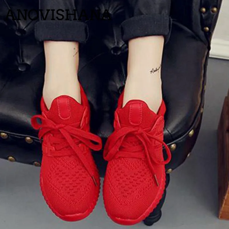 

ANOVISHANA 2018 New Shoes Women flats Female Casual Shoes Size 35-40 Leisure Trainers Casual Breathable flat Shoes sapatos H079