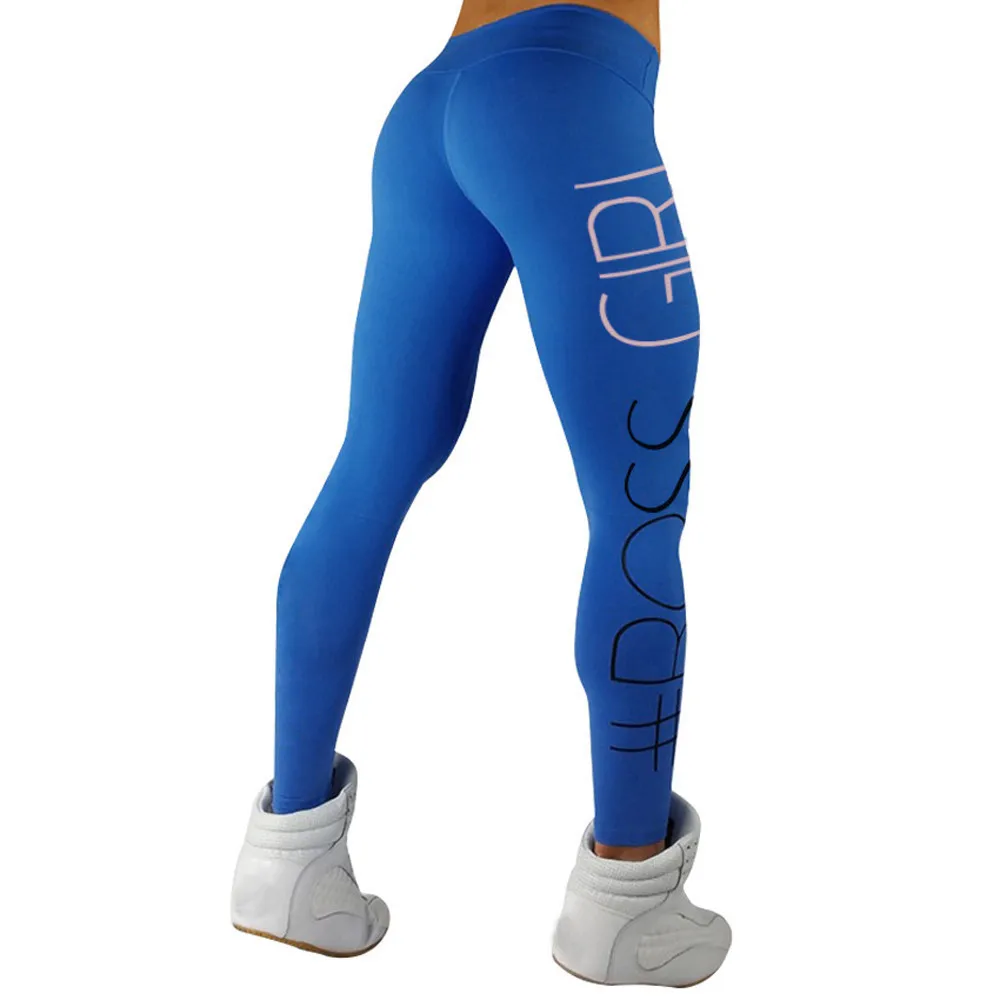 Леггинсы спортивные женские фитнес модные с высокой талией беговые повседневные Леггинсы готические тонкие брюки спортивные Леггинсы Majtki Damskie#5 - Цвет: Blue