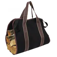 3" x 16" Большая вместительная оксфордская ткань переноска для дров деревянные подставки деревянная сетка для багажника держатели для сумки 2 ручки кольцо