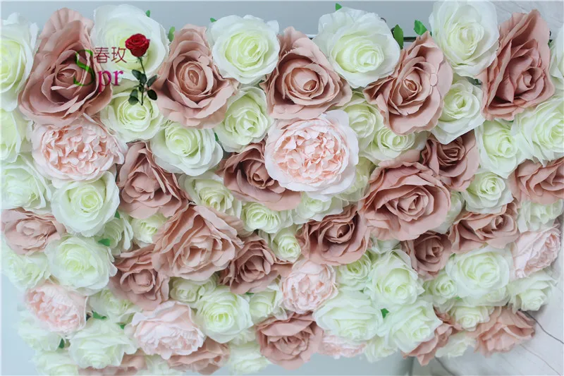 SPR Новый дизайн 10 шт./лот настольная дорожка цветок стены панель свадебный фон искусственные розы гортензии цветочные композиции