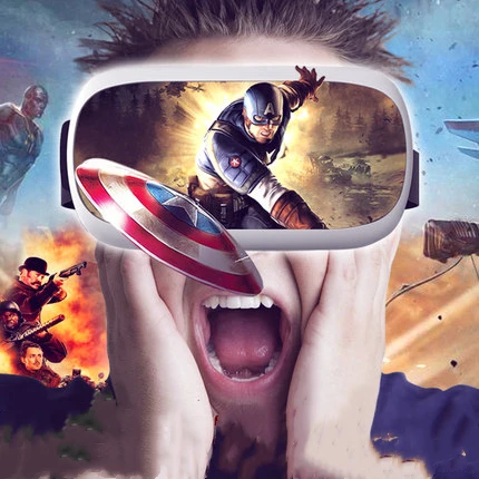 Все в одном гарнитура действия VR четырехъядерный 1080P захватывающий 3D 360 градусов
