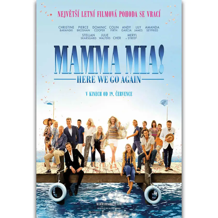 We Go On Film S2508 Mamma Mia! Here We Go Again Movie Musical Film Wall Art Painting