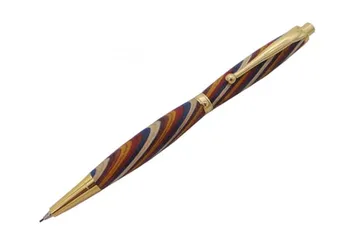 

Gold fancy wooden finished pencil RZ-PCL3#G-CW030