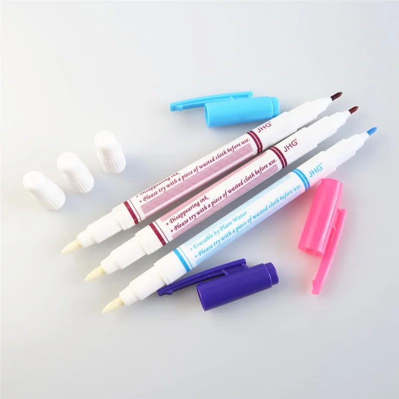 4 шт. двойная головка стираемая ручка с изменением цвета маркер для ткани замена