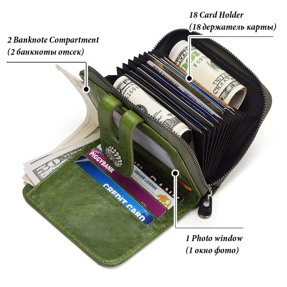 KAVIS гравировка натуральная кожа держатель для карт Женский кошелек женский зеленый цвет портмоне маленький Многофункциональный Portomonee с именем