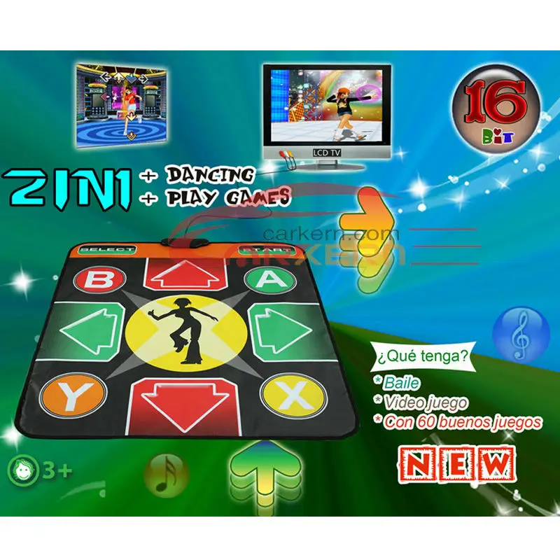 New 16 Bit Dance Pad Non Slip Dancing Step Dance Game Mat Pad 168