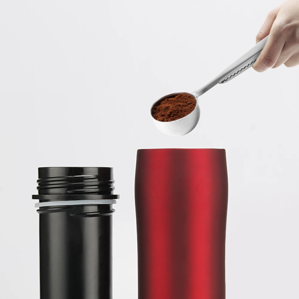 350ML French Press Stianless Steel Portable Coffee Press Maker Travel With Coffee Plunger Filter Double Wall Vacuum Mug Pot coffee maker french press coffee press coffee press
