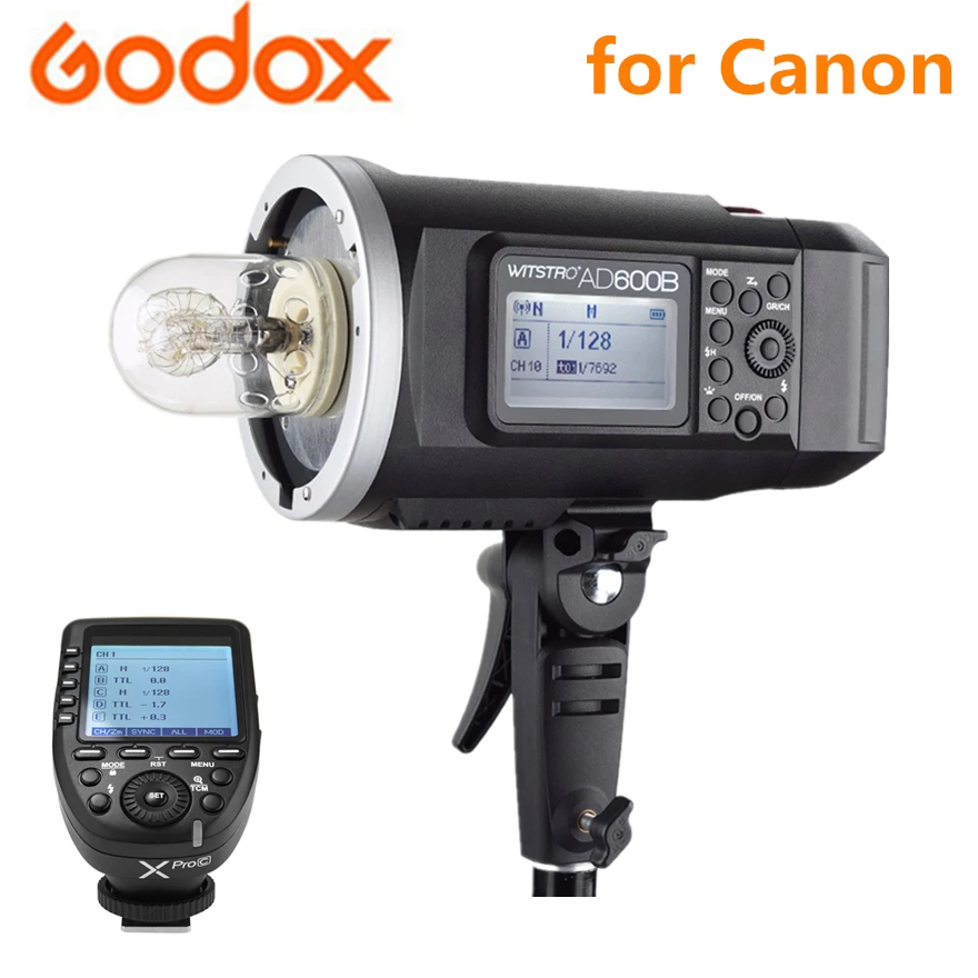 

Godox AD600B HSS TTL Bowens Mount 2.4G X System 8700mAh Li-Battery Outdoor Flash + Xpro-C transmitter for Canon Camera